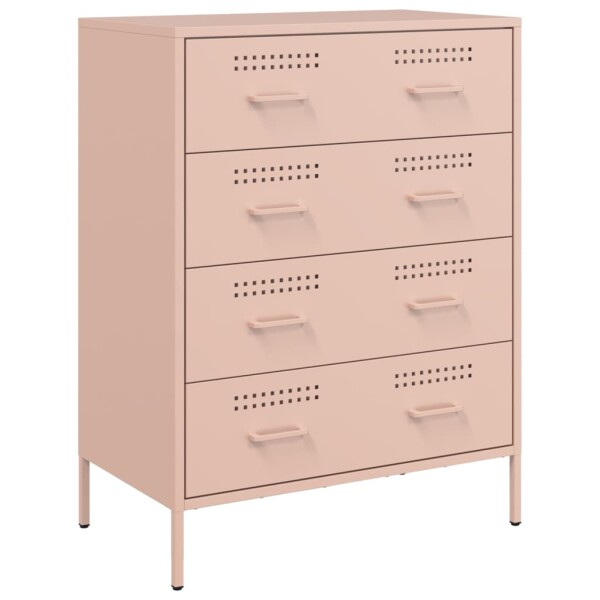 vidaXL Sideboard Rosa 68x39x89 cm Stahl