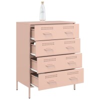 vidaXL Sideboard Rosa 68x39x89 cm Stahl