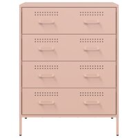 vidaXL Sideboard Rosa 68x39x89 cm Stahl