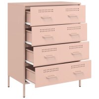 vidaXL Sideboard Rosa 68x39x89 cm Stahl