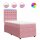 vidaXL Boxspringbett mit Matratze Rosa 100x200 cm Samt