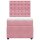 vidaXL Boxspringbett mit Matratze Rosa 100x200 cm Samt