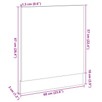 vidaXL Geschirrsp&uuml;lerblende Sonoma-Eiche 60x3x67 cm Holzwerkstoff