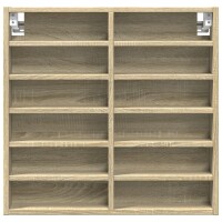 vidaXL Vitrinenschrank Sonoma-Eiche 60x8,5x58 cm Holzwerkstoff