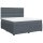 vidaXL Boxspringbett mit Matratze Dunkelgrau 180x200 cm Samt