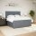 vidaXL Boxspringbett mit Matratze Dunkelgrau 180x200 cm Samt