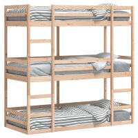 vidaXL Dreifach-Etagenbett 90x190 cm Massivholz Kiefer