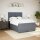 vidaXL Boxspringbett mit Matratze Dunkelgrau 140x190 cm Samt