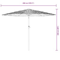 vidaXL Sonnenschirm mit Stahlmast Gr&uuml;n 268x268x226 cm