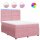 vidaXL Boxspringbett mit Matratze Rosa 160x200 cm Samt