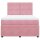 vidaXL Boxspringbett mit Matratze Rosa 160x200 cm Samt