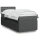 vidaXL Boxspringbett mit Matratze Dunkelgrau 90x190 cm Stoff