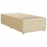 vidaXL Boxspringbett mit Matratze Creme 90x190 cm Stoff