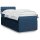 vidaXL Boxspringbett mit Matratze Blau 90x190 cm Stoff