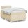 vidaXL Boxspringbett mit Matratze Creme 120x190 cm Stoff