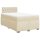 vidaXL Boxspringbett mit Matratze Creme 120x190 cm Stoff