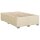 vidaXL Boxspringbett mit Matratze Creme 120x190 cm Stoff