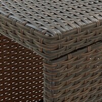 vidaXL 5-tlg. Gartenbar-Set mit Kissen Braun Poly Rattan