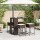 vidaXL 5-tlg. Gartenbar-Set mit Kissen Braun Poly Rattan