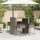 vidaXL 5-tlg. Gartenbar-Set mit Kissen Grau Poly Rattan