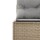 vidaXL Gartensofa mit Kissen Halbrund Beige Poly-Rattan