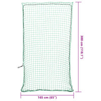 vidaXL Anh&auml;ngernetz mit Gummiseil Gr&uuml;n 3x1,65 m PP