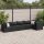 vidaXL 6-tlg. Garten-Lounge-Set mit Kissen Schwarz Poly Rattan