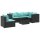 vidaXL 6-tlg. Garten-Lounge-Set mit Kissen Schwarz Poly Rattan