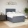 vidaXL Boxspringbett mit Matratze Dunkelgrau 140x200 cm Samt