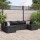 vidaXL 6-tlg. Garten-Lounge-Set mit Kissen Schwarz Poly Rattan