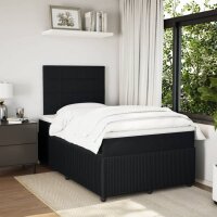 vidaXL Boxspringbett mit Matratze Schwarz 120x200 cm Samt