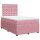 vidaXL Boxspringbett mit Matratze Rosa 120x200 cm Samt