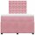 vidaXL Boxspringbett mit Matratze Rosa 120x200 cm Samt