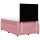 vidaXL Boxspringbett mit Matratze Rosa 120x200 cm Samt