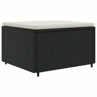 vidaXL 6-tlg. Garten-Lounge-Set mit Kissen Schwarz Poly Rattan