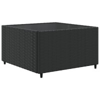 vidaXL 9-tlg. Garten-Lounge-Set mit Kissen Schwarz Poly Rattan