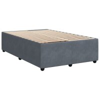 vidaXL Boxspringbett mit Matratze Dunkelgrau 120x190 cm Samt