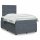 vidaXL Boxspringbett mit Matratze Dunkelgrau 120x190 cm Samt