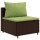 vidaXL 5-tlg. Garten-Lounge-Set mit Kissen Braun Poly Rattan