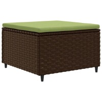 vidaXL 4-tlg. Garten-Lounge-Set mit Kissen Braun Poly Rattan