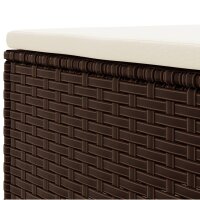 vidaXL 7-tlg. Garten-Lounge-Set mit Kissen Braun Poly Rattan