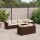 vidaXL 7-tlg. Garten-Lounge-Set mit Kissen Braun Poly Rattan