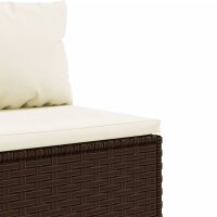 vidaXL 8-tlg. Garten-Lounge-Set mit Kissen Braun Poly Rattan