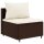 vidaXL 8-tlg. Garten-Lounge-Set mit Kissen Braun Poly Rattan