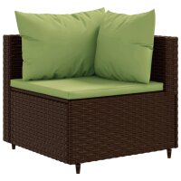 vidaXL 8-tlg. Garten-Lounge-Set mit Kissen Braun Poly Rattan