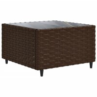 vidaXL 9-tlg. Garten-Lounge-Set mit Kissen Braun Poly Rattan