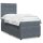 vidaXL Boxspringbett mit Matratze Dunkelgrau 80x200 cm Samt