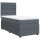 vidaXL Boxspringbett mit Matratze Dunkelgrau 80x200 cm Samt