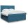 vidaXL Boxspringbett mit Matratze Dunkelblau 200x200 cm Samt