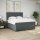 vidaXL Boxspringbett mit Matratze Dunkelgrau 200x200 cm Stoff